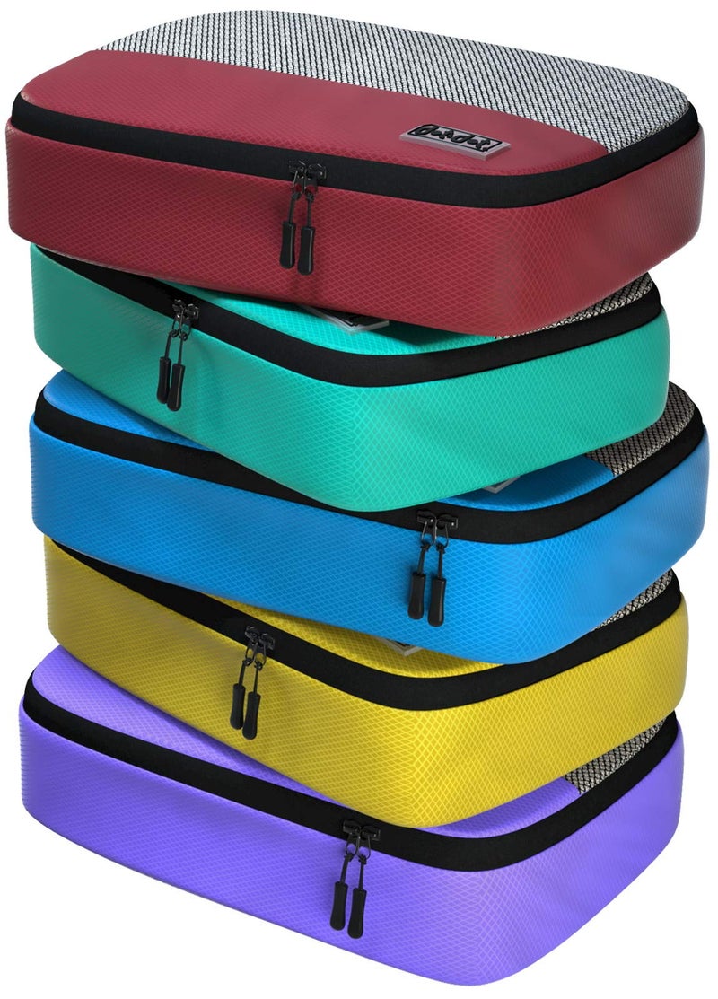 Dot&Dot Medium Packing Cubes for Suitcases - 5 Pcs set of Packing Cubes for Travel Carry on Suitcase Organizer Bags - Travel Cubes Organizer Bags for Luggage - Image 1